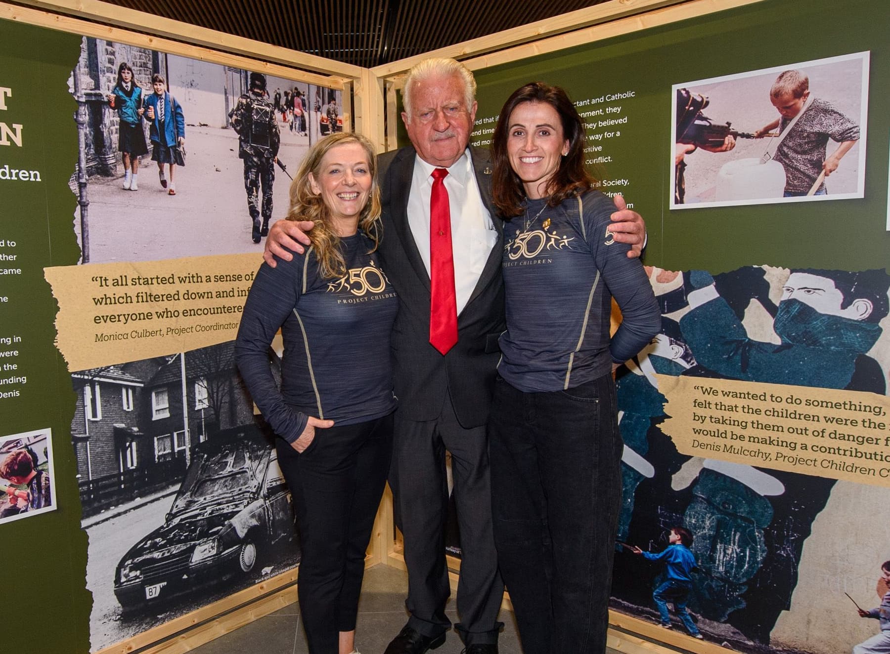 Catherine and Linda with Denis Mulcahy
